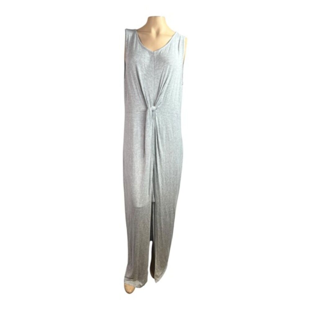 Elegant Gray Sleeveless Maxi Dress
